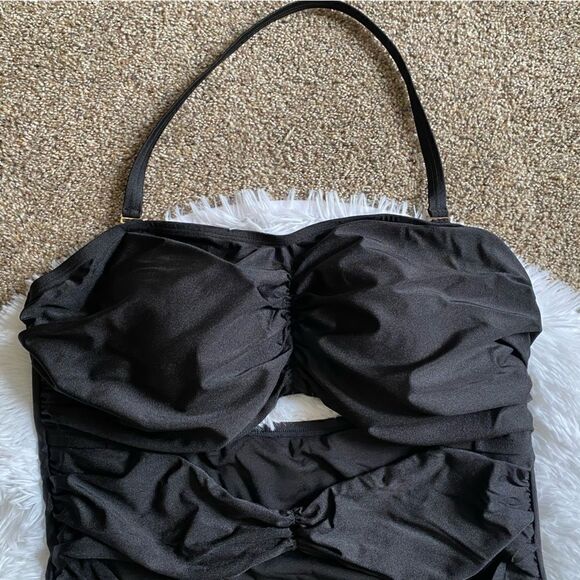 Sea by Monif C. One Piece Swimsuit Cutout Front Black New Womens Plus Size 24W - Picture 4 of 10